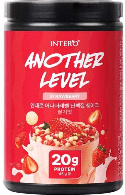 인테로 어나더레벨 단백질 쉐이크 딸기맛, 1개, 630g