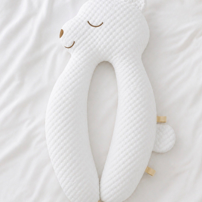 베베곰 옆잠베개, 화이트