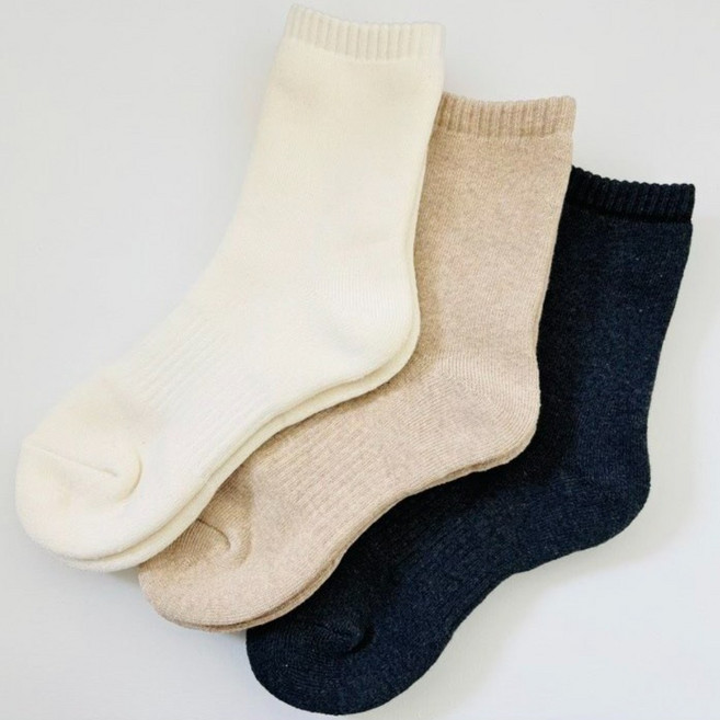 [FCS]국내산 여성 풀쿠션 이중보온 통파일 두꺼운 장목 면양말 5켤레