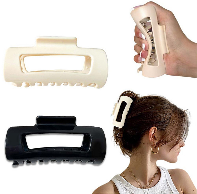 루베이 빅사이즈 부드러운 집게핀 강력고정 미끄럼방지 반묶음 올림머리 머리핀