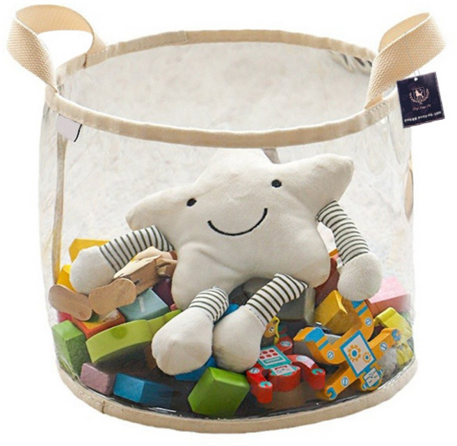 딩동펫 반려동물 장난감 정리함 바구니 원형, 1개