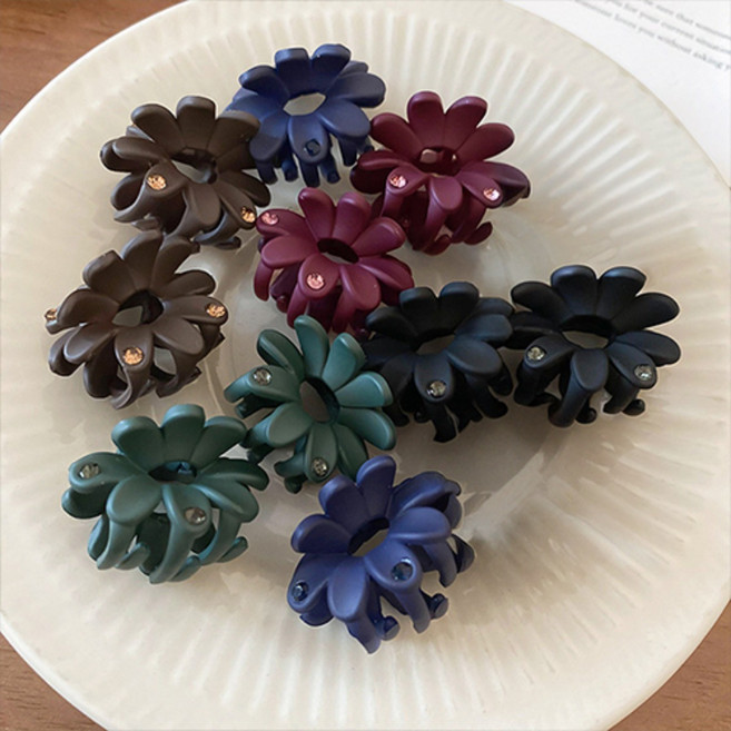 데일로엔 플라워 머리핀 헤어 올림머리 미니집게핀 수량10개