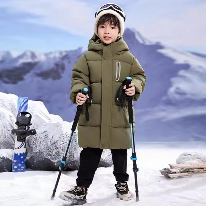 여누키즈 남아 여아 공용 겨울 후드 롱 패딩 점퍼 110~150 키즈 주니어 후드집업 초등학생 식빵 경량패딩 캐쥬얼 아우터