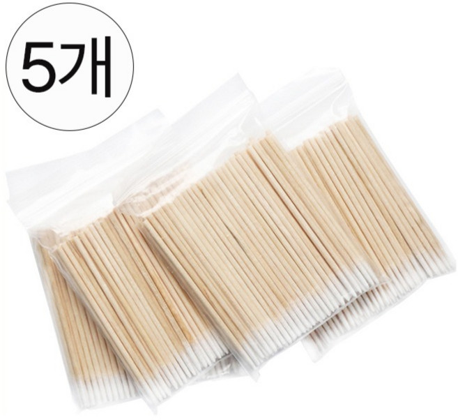 루시드림 위생용품인증 미세 여드름 비립종 압출 면봉 10cm, 5개, 100개입