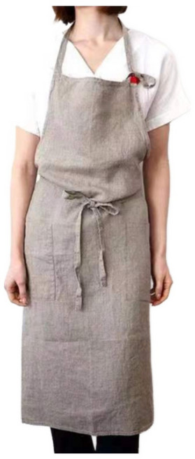 아넬론 린넨 포인트 앞치마 카페 공방 바리스타 어린이집 네일샵, 린넨 앞치마 베이지, FREE, 1개