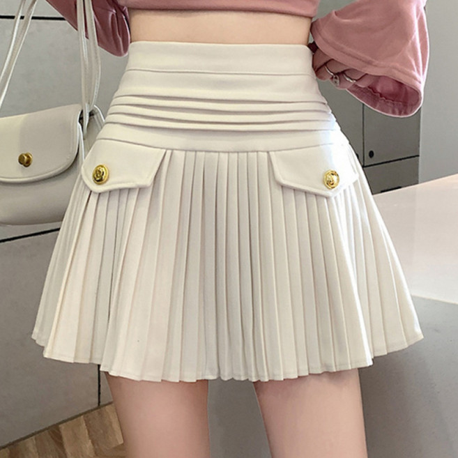 COSYEVNO 여성 미니스커트 가을 겨울 패션 플리츠 하이웨스트 A라인 우산 스커트 lyjnsmndq-04