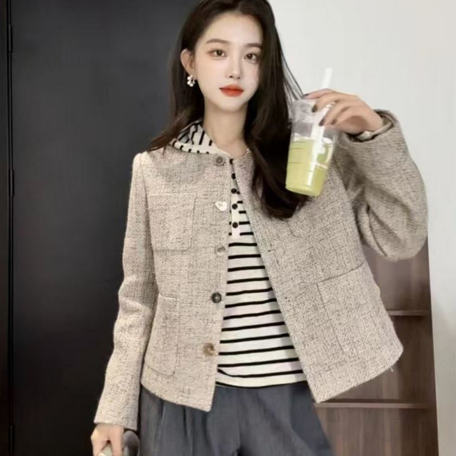 쩐쿠 여성 라운드 캐주얼 블레이져 K0128