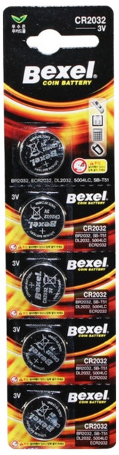 벡셀 CR2032 리튬전지 버튼셀, 5개입, 1개
