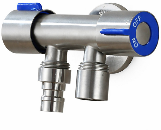 아띠꼴로 양갈래 수도분배기 세탁기 베란다 수도꼭지 분배기 3m 5m, 01.분배기(아래형), 1개