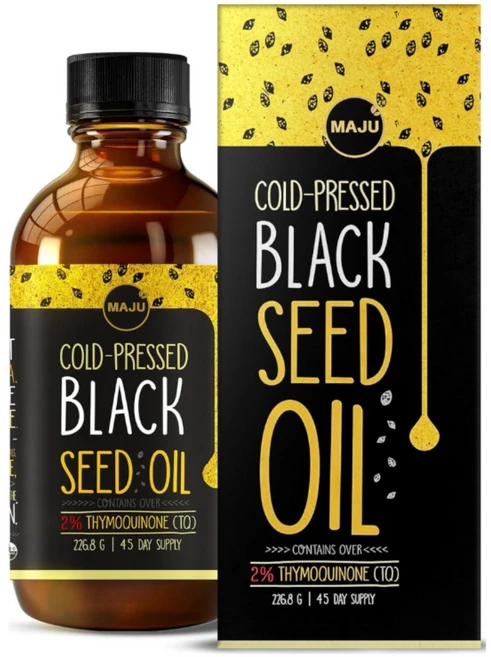 MAJU 블랙씨드 오일 티모퀴논 냉압착 터키산 커민 씨 유리병, 8 Fl Oz (Pack of 1), 1개 - 쿠팡