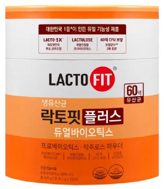 종근당건강락토핏플러스듀얼바이오틱스2000mg, 2g, 200개