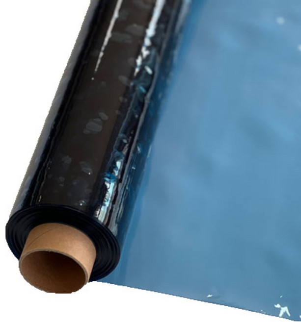 네추럴케어 무점착 인테리어 창문필름 자외선차단 사생활보호 단열필름 고정폭 1m 아파트 베란다 단열시트 간편시공, 블루 투명