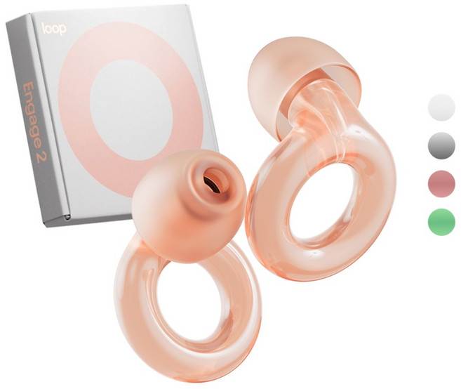 Loop 룹 이어플러그 인게이지 2 층간소음 소음감소 귀마개, 1개, 로즈