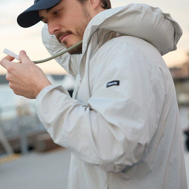 Pillowdy 에어 넥쿠션 후드 초경량 남녀공용 베이직 바람막이 목베개 겸용 여행 비행기 필수템