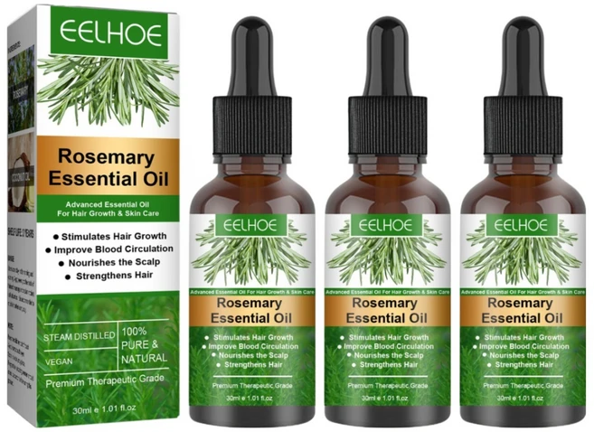 가려움증과 마른 두피를 제거하기 위해 분기 된 모발 관리를 개선하기 위해 로즈마리 모발 에센셜 오일 영양 및 수리, 3개, 30ml - 쿠팡