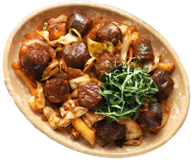 푸딩프렙 매콤순대볶음 470g 안주 야식인기메뉴 밀키트 간편조리세트, 1개