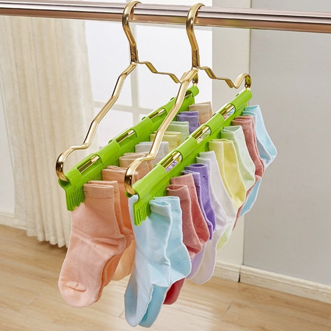 엘홈 양말 속옷 클립 빨래건조대 27p 1+1 총 54개 건조가능 옷걸이 건조대, 2개