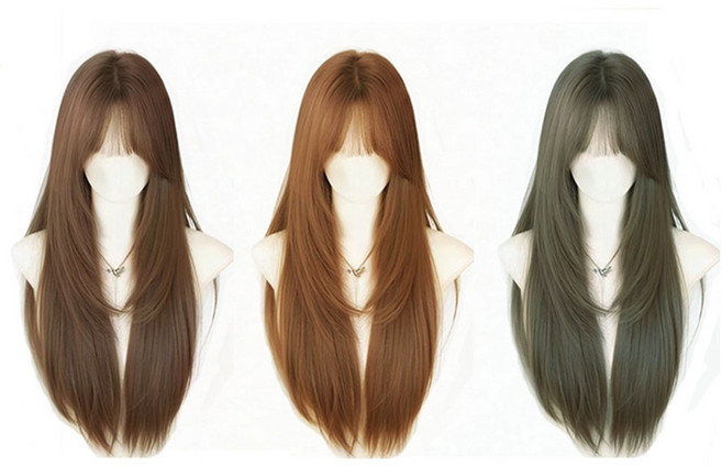 MOKIN 여성 롱 자연스러운 긴머리 통가발 가발망 패션 60cm, 1개, 허니 라이트 브라운