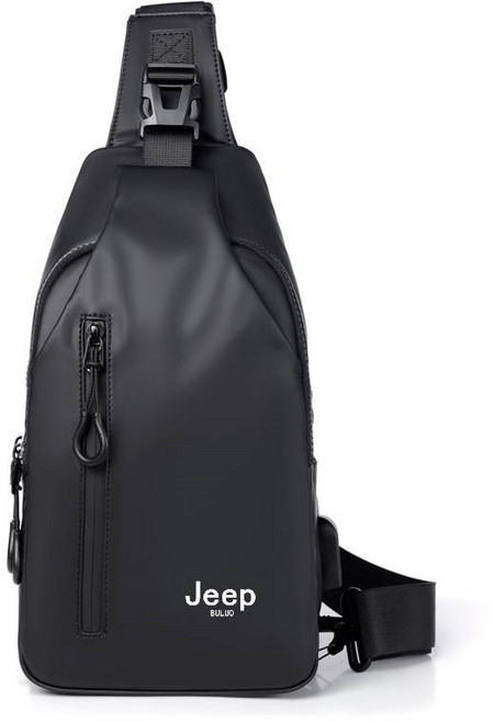 2위 - JEEP BULUO 남성 가슴가방 캐주얼 슬링백 여행용 캐리어 코르스 바디백 남성 방수 어깨 크로스 바디백 