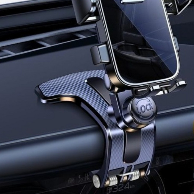 새로운 차량용 휴대폰 거치대 차량 내비게이션 센터 콘솔 및 대시보드에 장착 가능한 범용적이고 창의적인 디자인으로 흔들림 방지 기능까지 갖춘 다기능 제품으로 모든 차량에 적합합니, 검은색, 1개