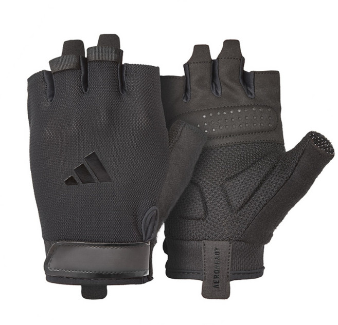 아디다스 에센셜 트레이닝 헬스 장갑 탁월한 편안함 운동 턱걸이 풀업 웨이트 크로스핏, 블랙, 1세트