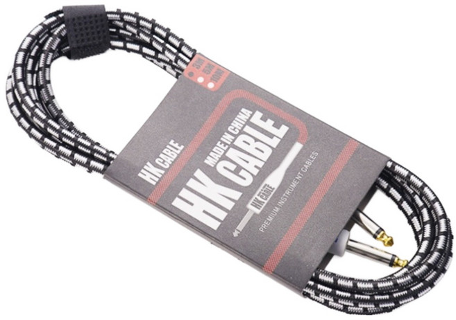 주닉스 HK-3M 기타 케이블 일렉 HK 케이블 3m 일자, 블랙, 1개