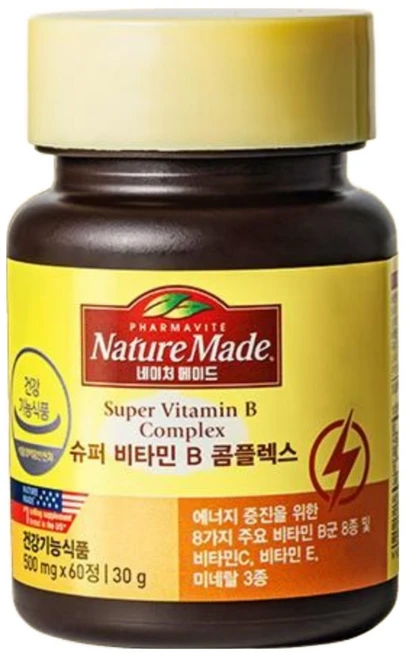 네이처메이드 슈퍼 비타민B 콤플렉스 30g, 60정, 1개 - 쿠팡