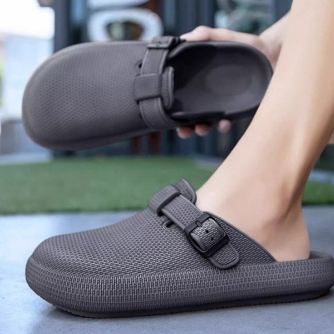 남성 방수 실내화 논슬립 다용도 버클 슬리퍼