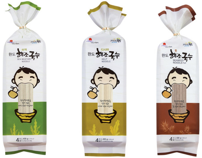 바다가득히 해조국수 400g 3종세트 (미역 다시마 톳), 1세트