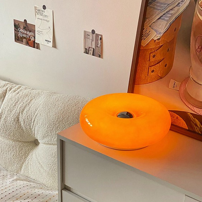 MOYa 도넛무드등 터치 무드등 스탠드, 오랜지
