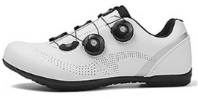 스토리원 더블 락킹 플랫 평페달 로드 MTB 사이클 클릿 슈즈 U-SSSN08, 260, 평페달 화이트