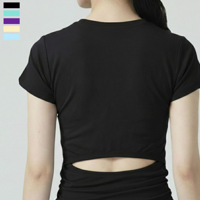 노바요가 여성 요가 필라테스 상의 티셔츠 발레