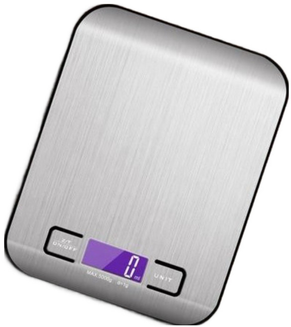 가정용 디지털 주방 계량 미니 전자저울 5kg, 블랙