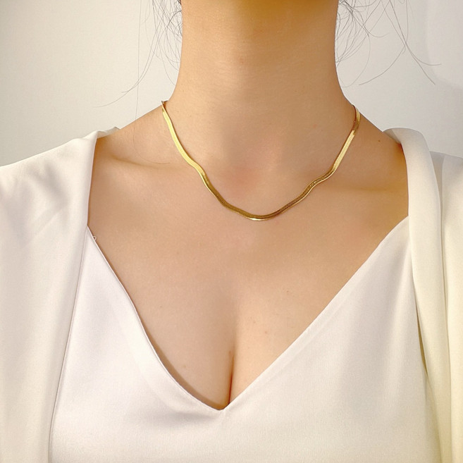 18 K 골드 트랜드 스네이크 체인 목걸이