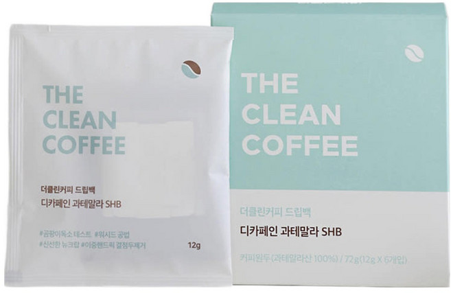 더클린커피 초신선 드립백 커피 (12g X 6개입), 디카페인 과테말라, 12g