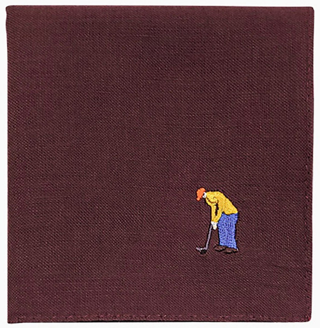 [퍼팅골프] 남성 손수건 골프 손수건 린넨 여성 손수건 매너 손수건 45 x 45