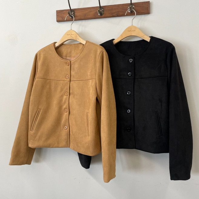 [고퀄] 베이크 스웨이드 버튼 자켓 2color