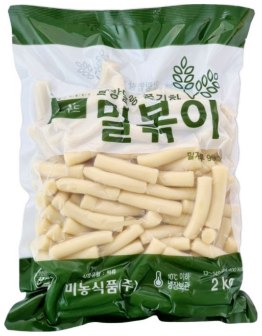 상세설명참조 미농식품 네이버푸드 밀볶이 밀떡볶이 2kg, 2개