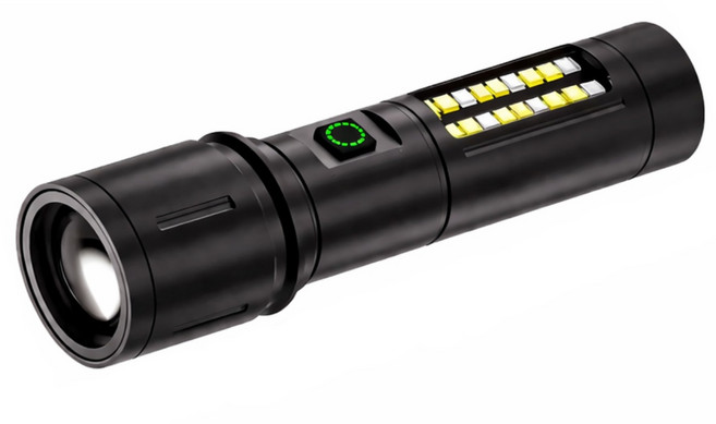 YAGE 초강력 가벼운 led 줌 후레쉬 손전등 써치라이트 랜턴 충전식 c타입 비상용, 1개