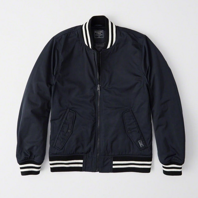 아베크롬비 남자 VARSITY BOMBER 자켓 (NAVY)
