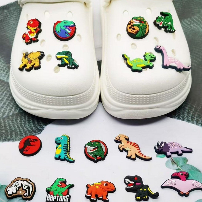 미니호야스토어 귀여운 공룡24종세트 신발꾸미기 파츠세트