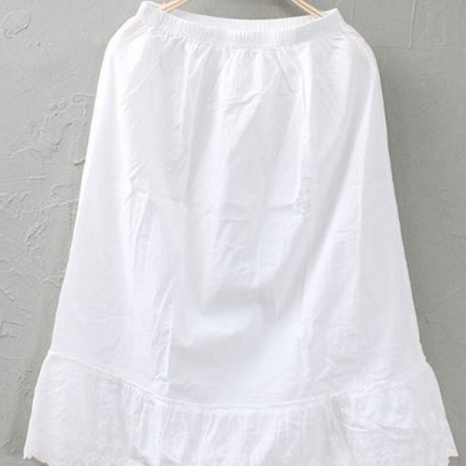 면레이스허리속치마[EM027]