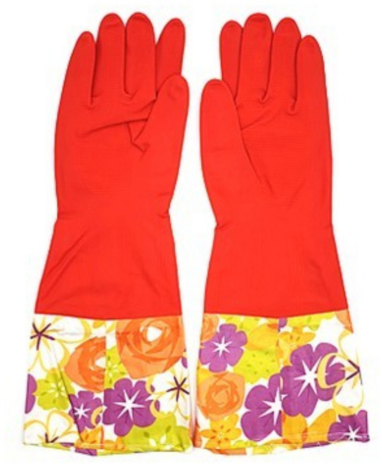 마미손 마미손 꽃그린 기모 고무장갑, 5개