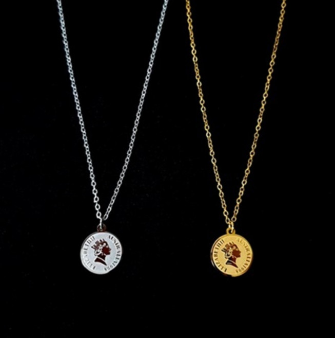 와이티지 style_003 엘리자베스 써지컬스틸 체인목걸이 실버 골드 도금 펜던트 커플 기본 남자 여자 데일리