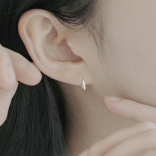 925실버 기본 링귀걸이 베이직 원터치귀걸이 심플 데일리이어링