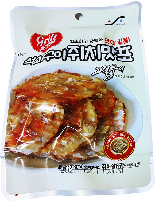 석쇠구이 쥐포, 2개, 40g