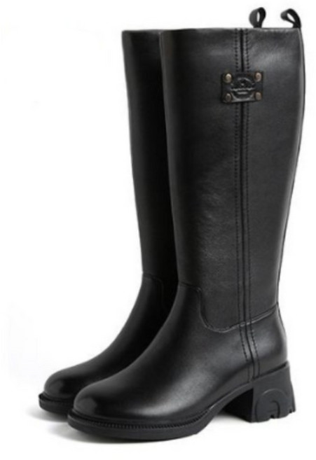 따뜻한 여성용 컴포트 양가죽 기모 롱부츠 5.5cm