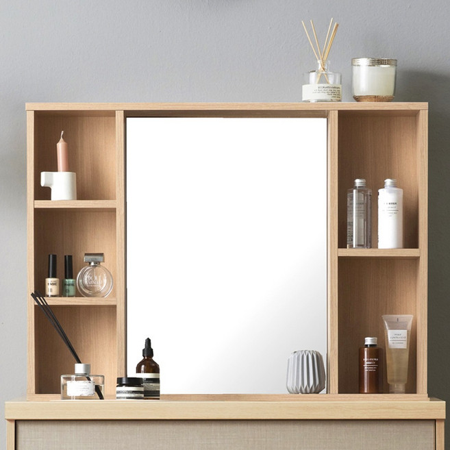 마리메종 거치형 수납거울 화장대거울 메이플