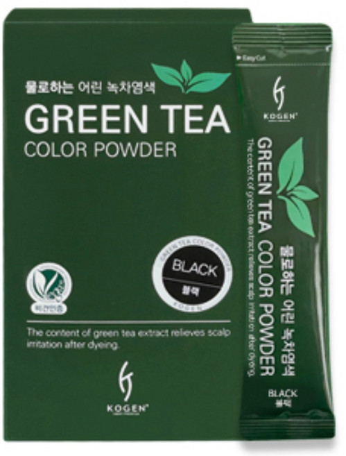 그린티 어린 녹차 물염색 10g 10개입 일회용염색보, 브라운, 1개