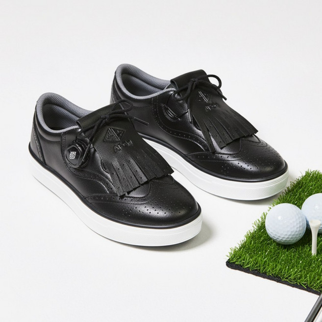 [APGR]여성 천연소가죽 다이얼 골프화 스파이크리스 스크린골프화 파크볼화 TD01